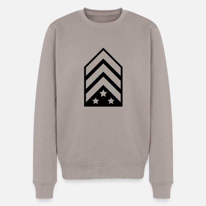 sergant_1__f1 - Männer Premium Bio Pullover - Taupe