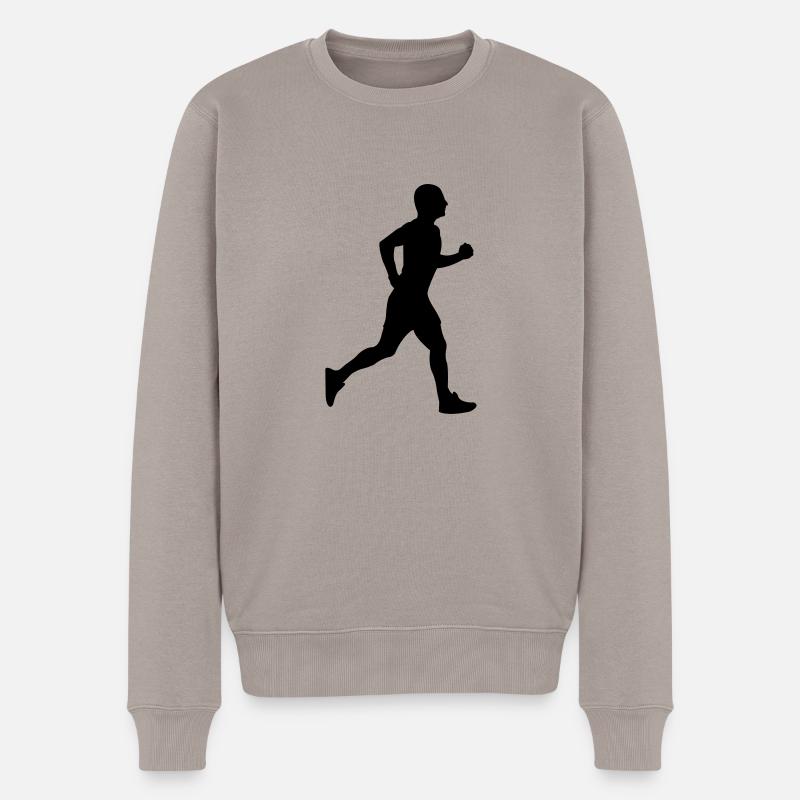 laeufer - Männer Premium Bio Pullover - Taupe