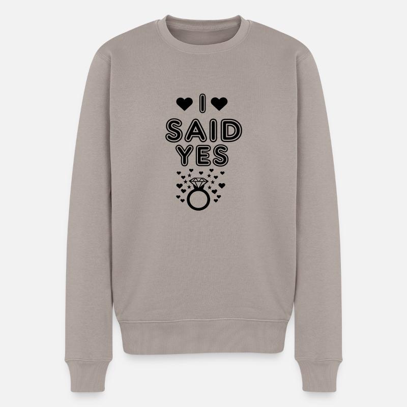 Engaged - Männer Premium Bio Pullover - Taupe