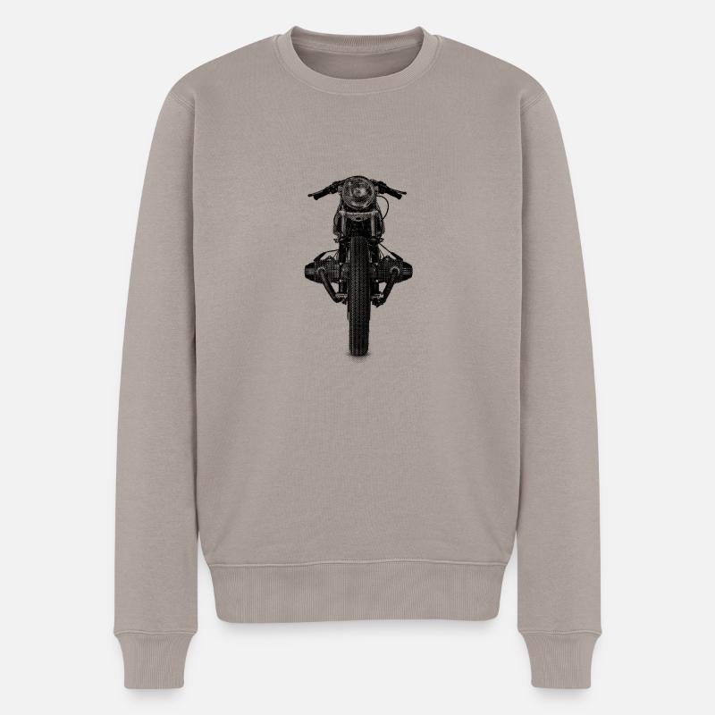 R100 Cafe Racer - Männer Premium Bio Pullover - Taupe