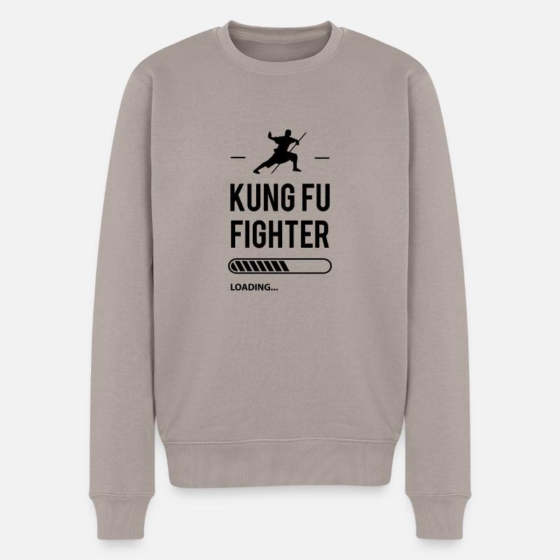 Kung-fu fighter loading - Pull Premium bio Homme - taupe