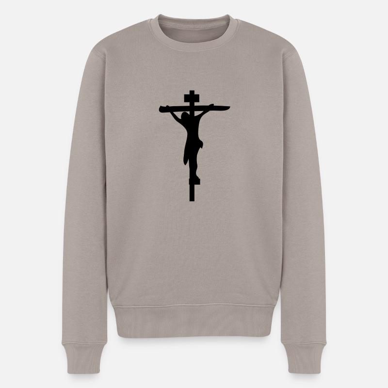 jesus - Pull Premium bio Homme - taupe