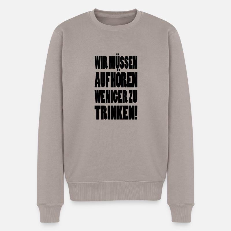 alcool - Pull Premium bio Homme - taupe