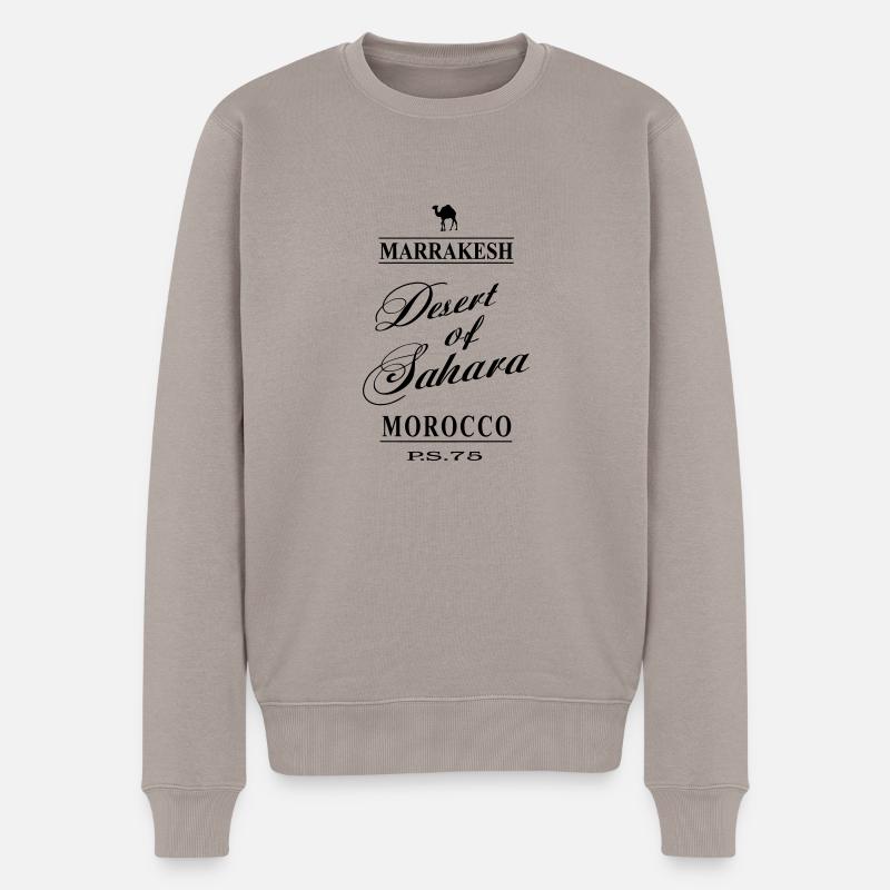 Desert of Sahara - Männer Premium Bio Pullover - Taupe