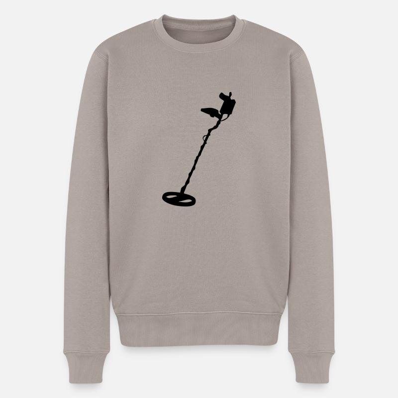 dessin détecteur de métaux - Pull Premium bio Homme - taupe
