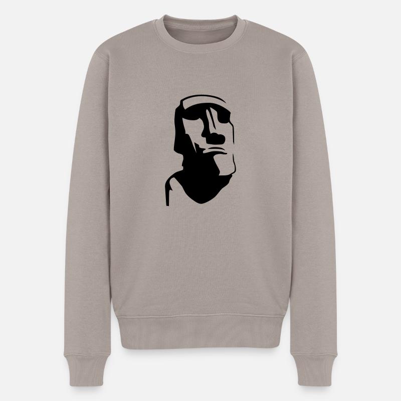 Osterinsel - Männer Premium Bio Pullover - Taupe