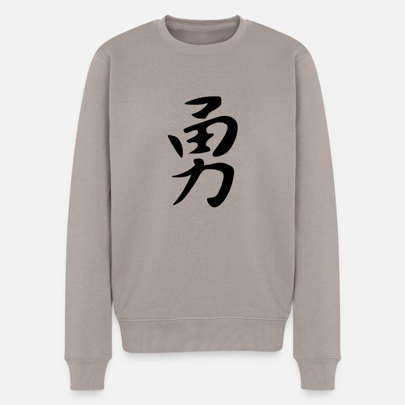 Mut - Männer Premium Bio Pullover - Taupe
