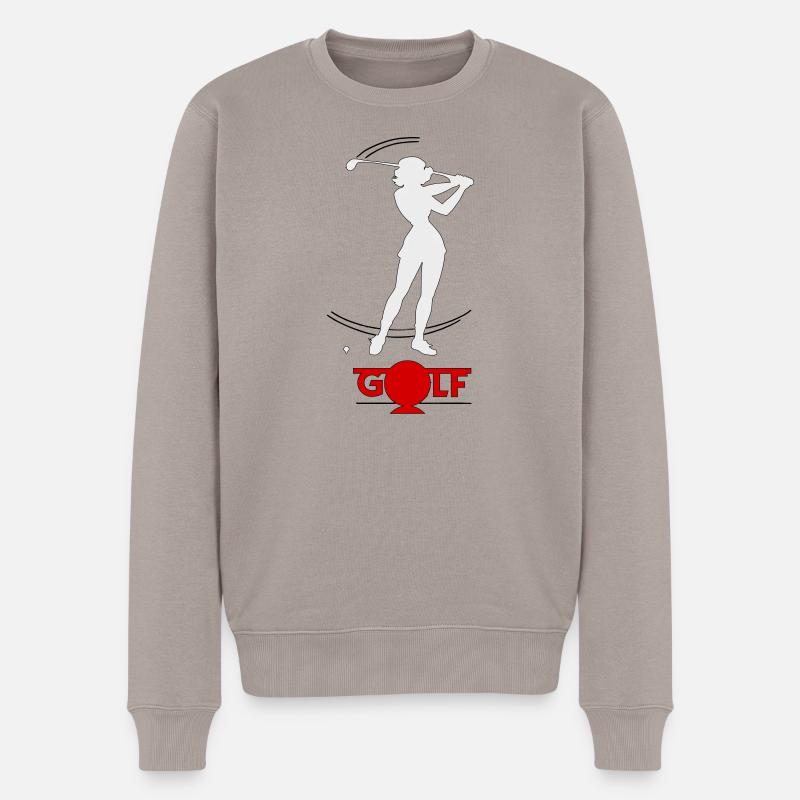 Golfeuse rétro - Pull Premium bio Homme - taupe