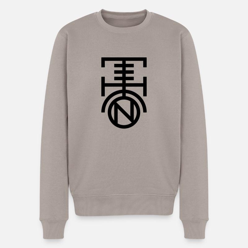 TECHNO - Männer Premium Bio Pullover - Taupe