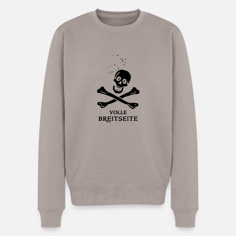 ~ Volle Breitseite ~ - Männer Premium Bio Pullover - Taupe