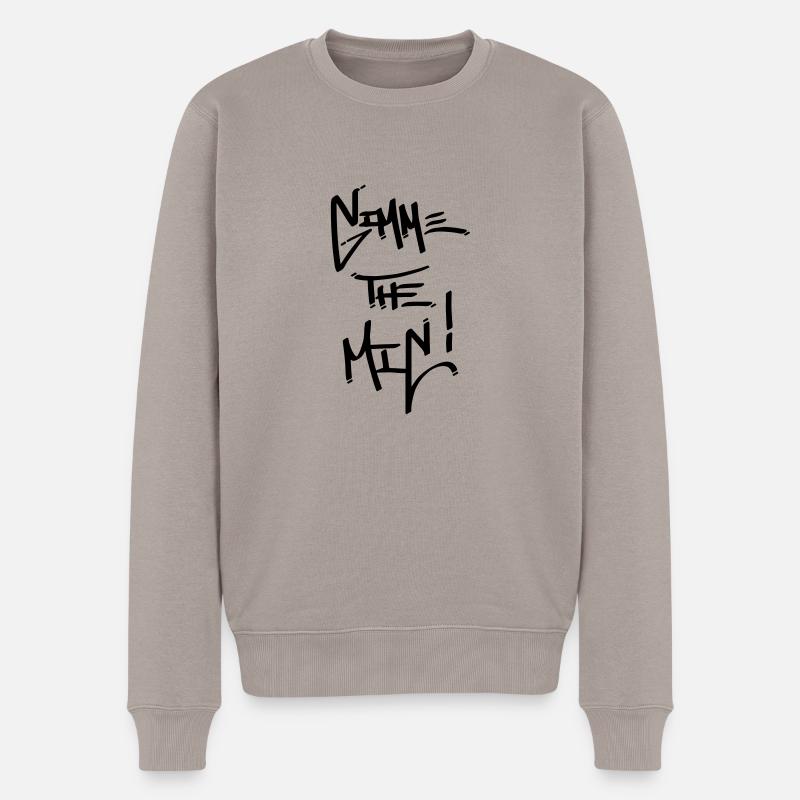 gimme the mic - Männer Premium Bio Pullover - Taupe