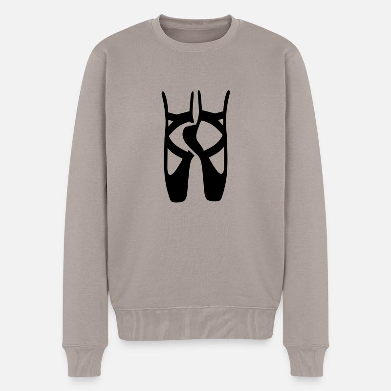 Ballett - Männer Premium Bio Pullover - Taupe