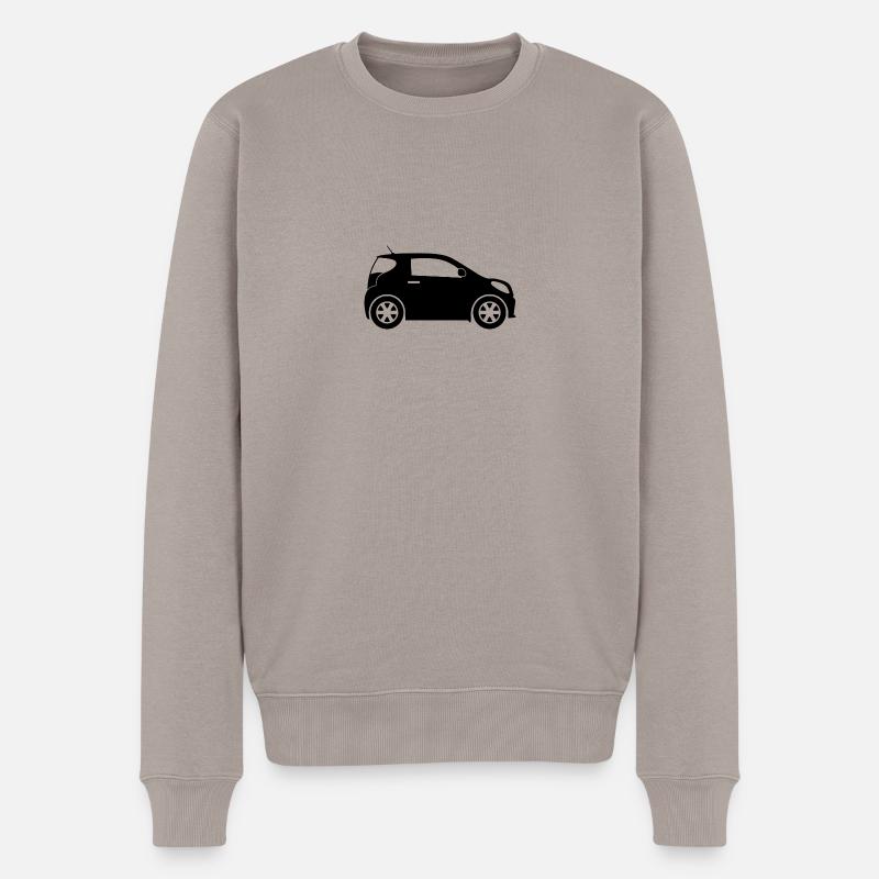 Kleine Kompaktwagen - Männer Premium Bio Pullover - Taupe