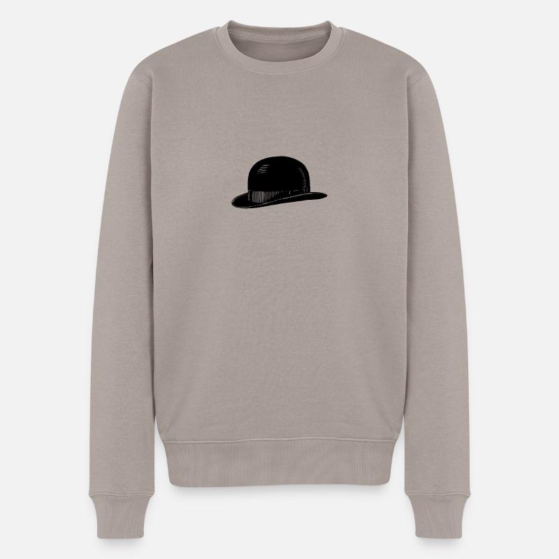 Melone Hut - Männer Premium Bio Pullover - Taupe