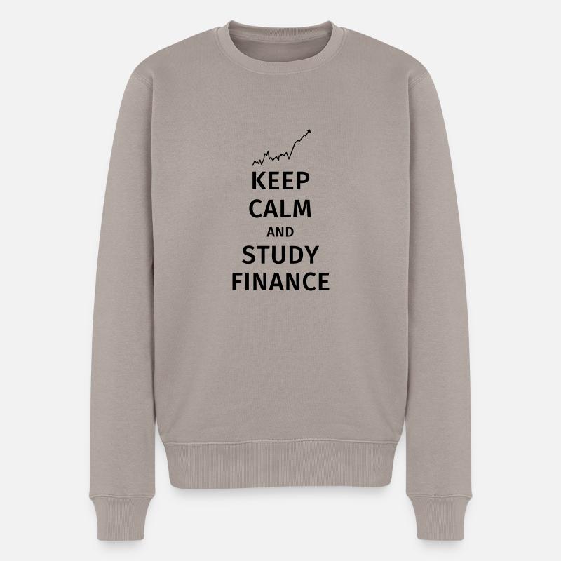 keep calm and study finance - Pull Premium bio Homme - taupe