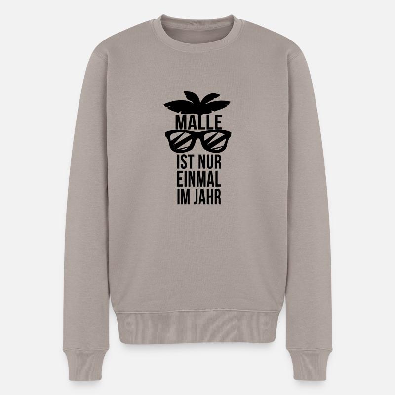 mallorca - Männer Premium Bio Pullover - Taupe