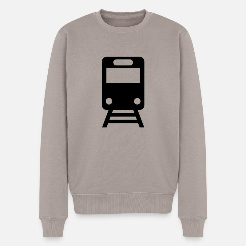 Zug - Männer Premium Bio Pullover - Taupe