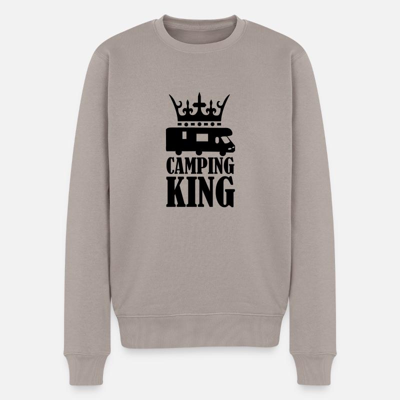 camping_king_01 - Pull Premium bio Homme - taupe