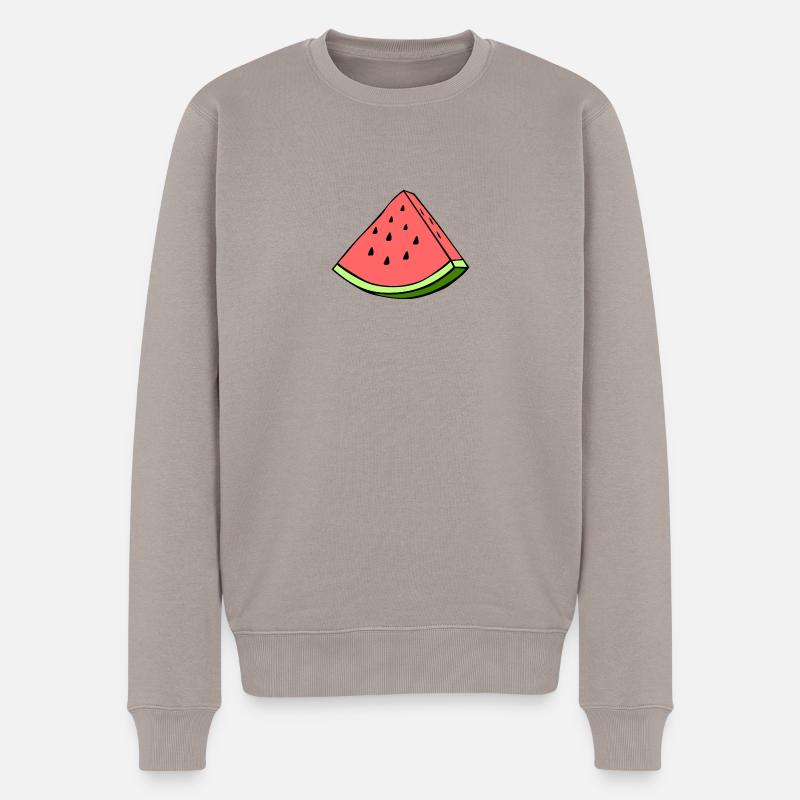 watermelon summer - Männer Premium Bio Pullover - Taupe
