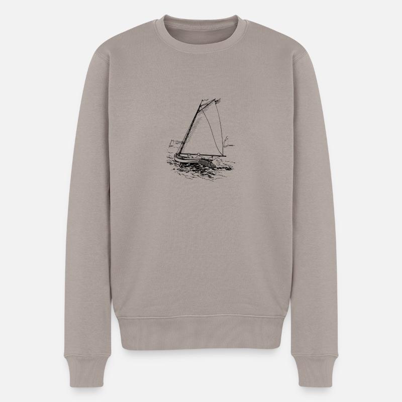 Segeln - Männer Premium Bio Pullover - Taupe
