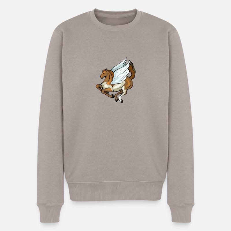 Pegasus - Männer Premium Bio Pullover - Taupe