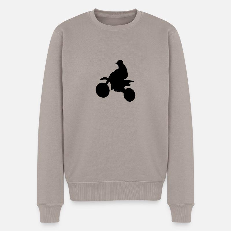 Motorrad - Männer Premium Bio Pullover - Taupe
