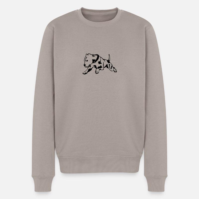Pit Bull - Männer Premium Bio Pullover - Taupe