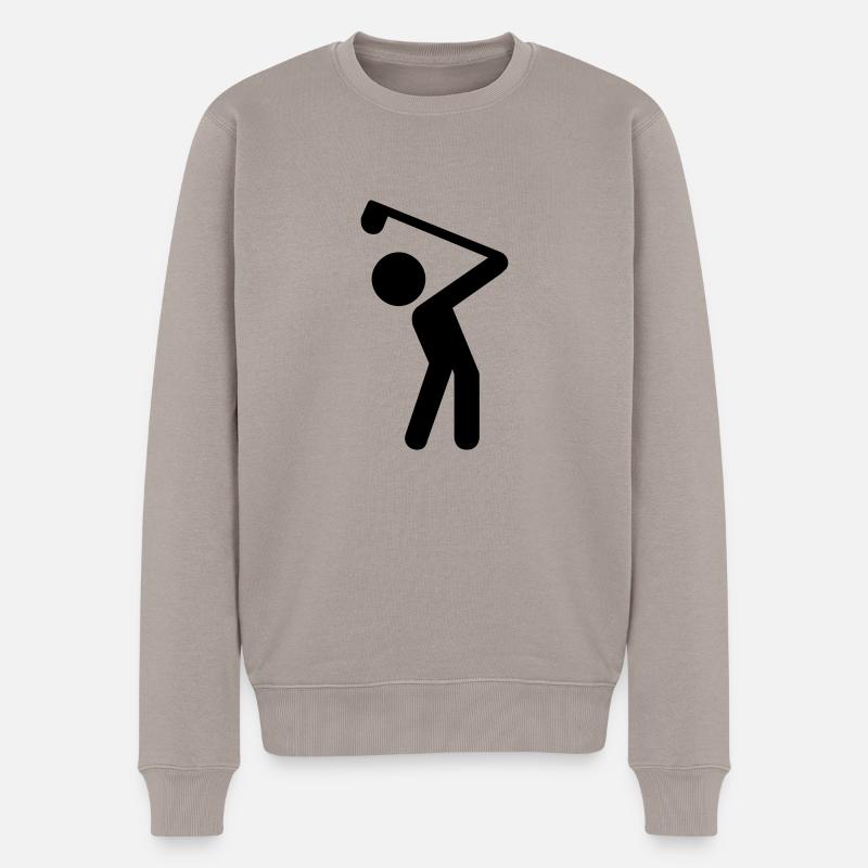 Golf - Männer Premium Bio Pullover - Taupe