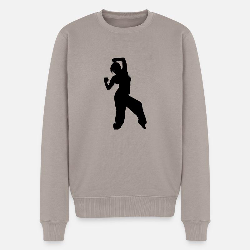 hip hop dancer - Pull Premium bio Homme - taupe