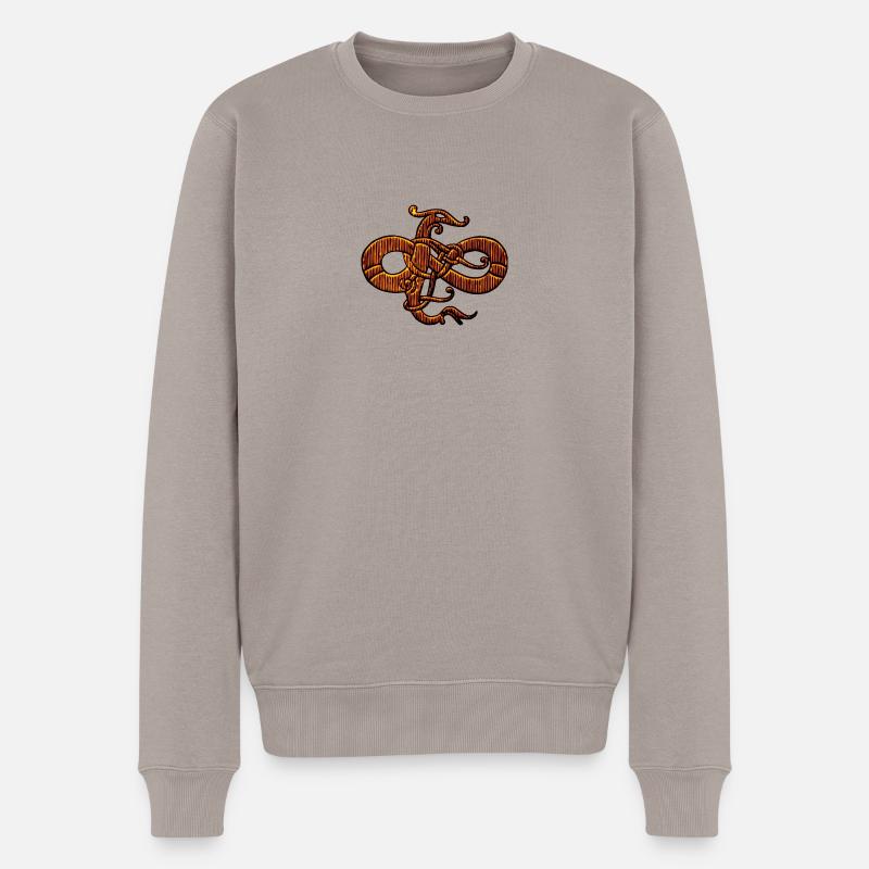 drag 187 - Männer Premium Bio Pullover - Taupe
