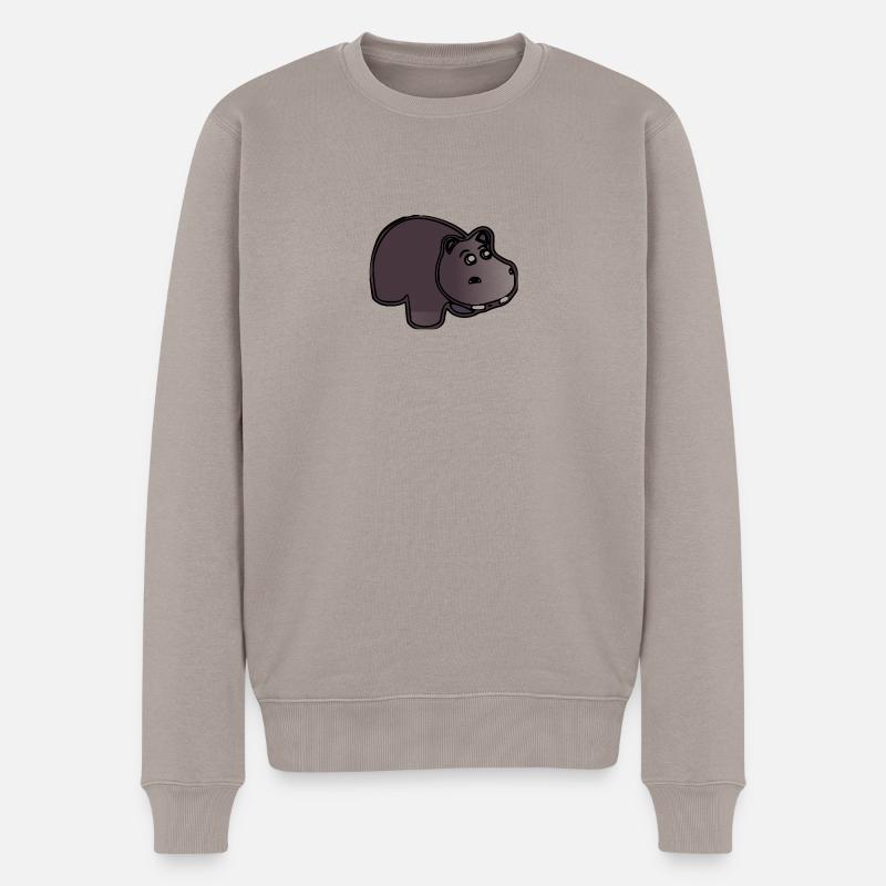 hippopotames hippopotames hippopotames hippobath bébé2 - Pull Premium bio Homme - taupe