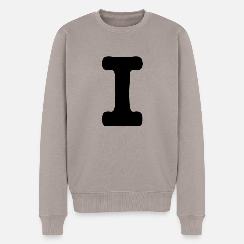 i - Männer Premium Bio Pullover - Taupe