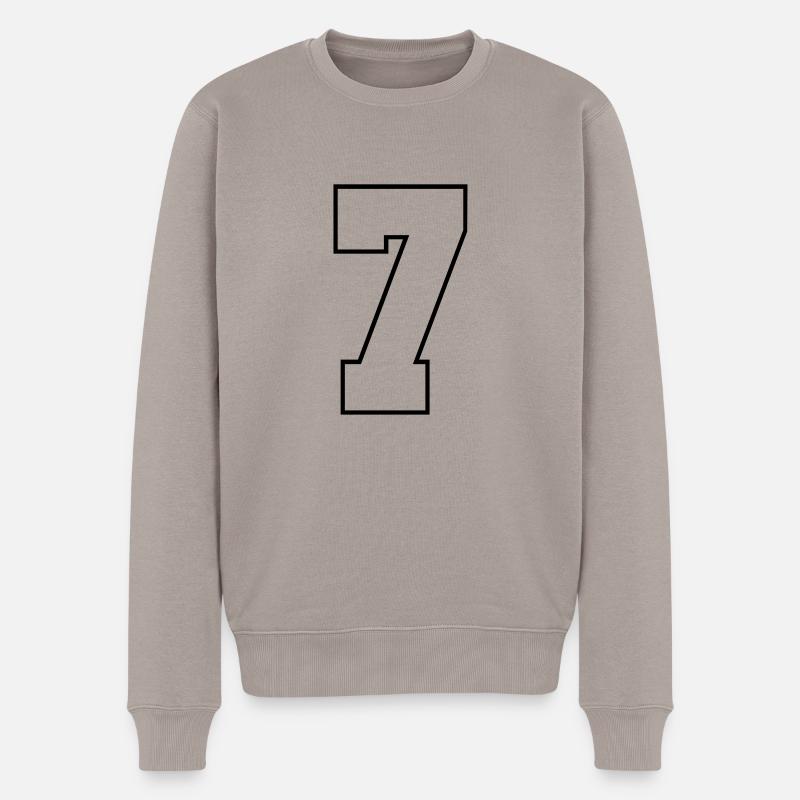 7 - Männer Premium Bio Pullover - Taupe