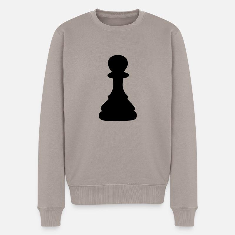 schach bauer - Männer Premium Bio Pullover - Taupe