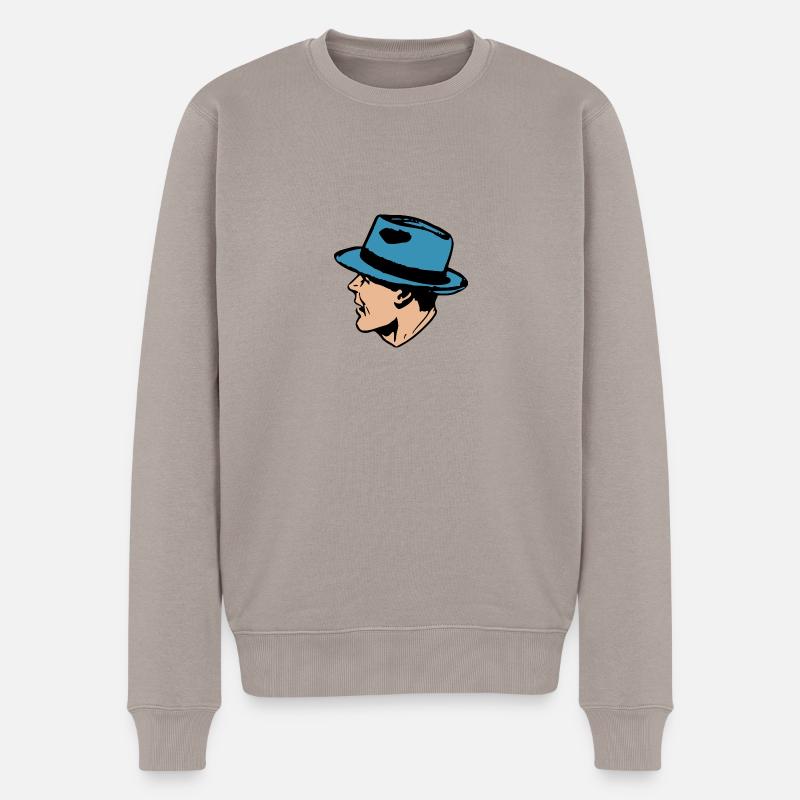 Gangster Pop Art - Männer Premium Bio Pullover - Taupe