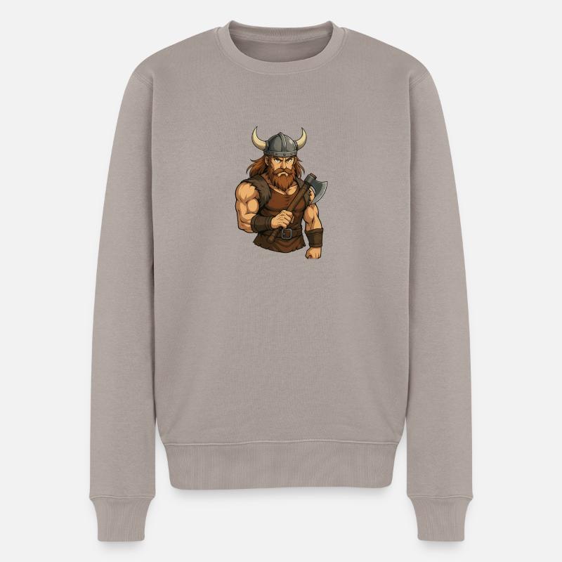 Wikinger - Männer Premium Bio Pullover - Taupe
