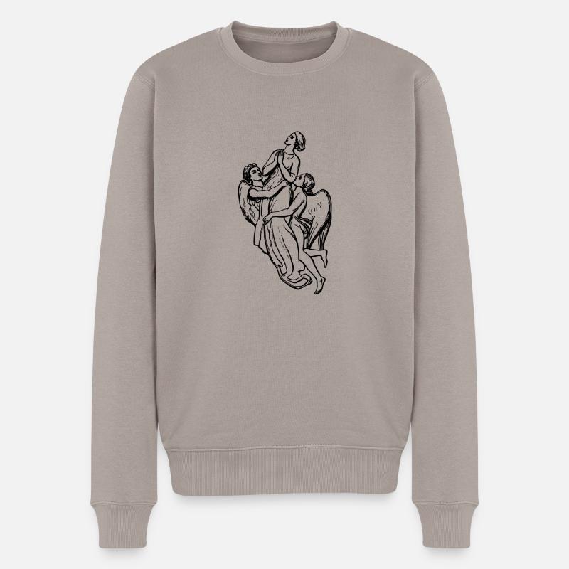 Engel - Männer Premium Bio Pullover - Taupe