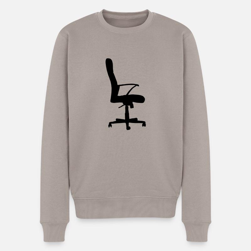 buerosessel - Männer Premium Bio Pullover - Taupe