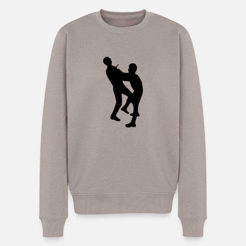 Krav Maga - Männer Premium Bio Pullover - Taupe