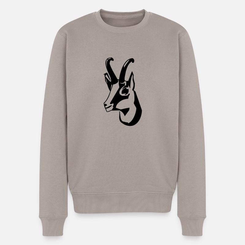 Gams - Männer Premium Bio Pullover - Taupe