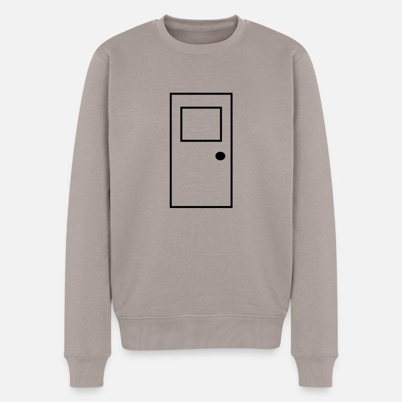 tuer - Männer Premium Bio Pullover - Taupe