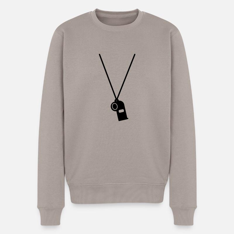Schiedsrichter - Männer Premium Bio Pullover - Taupe