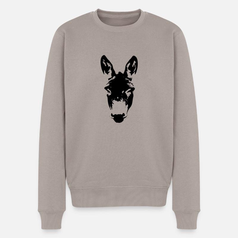 Esel - Männer Premium Bio Pullover - Taupe