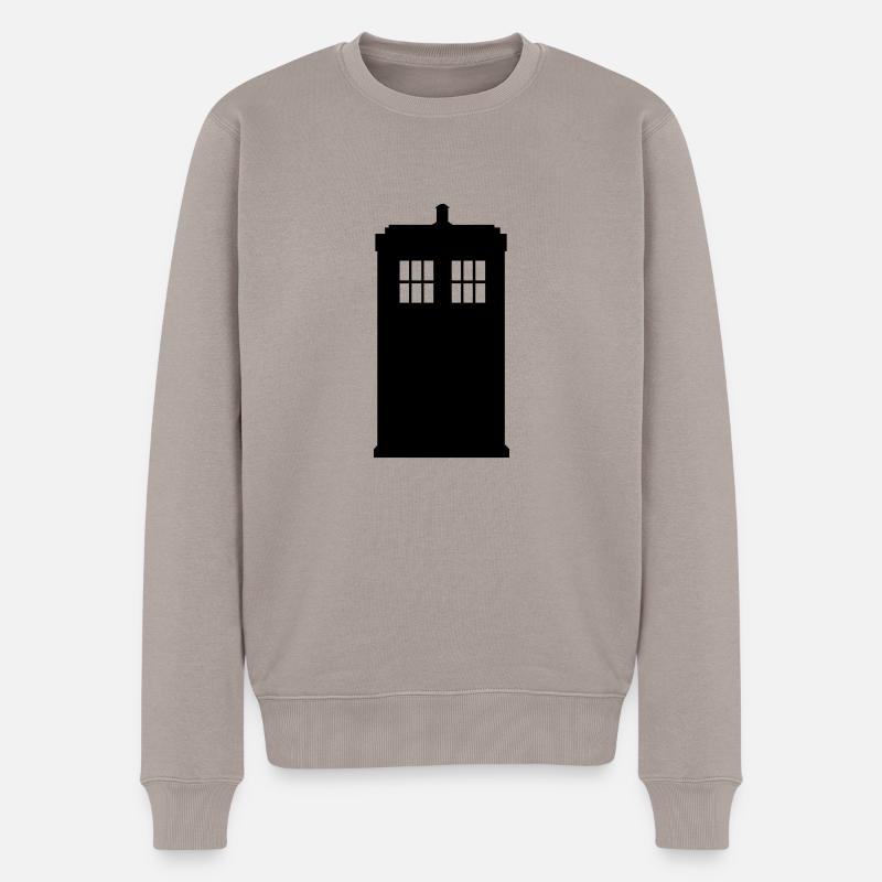 Police box - Männer Premium Bio Pullover - Taupe