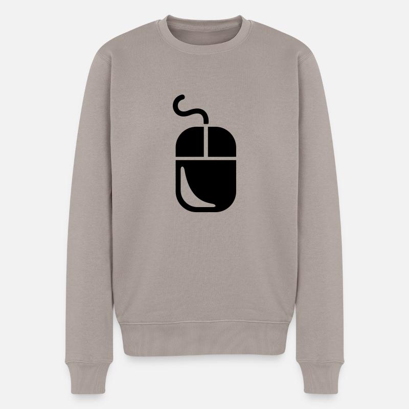 Computer - Männer Premium Bio Pullover - Taupe