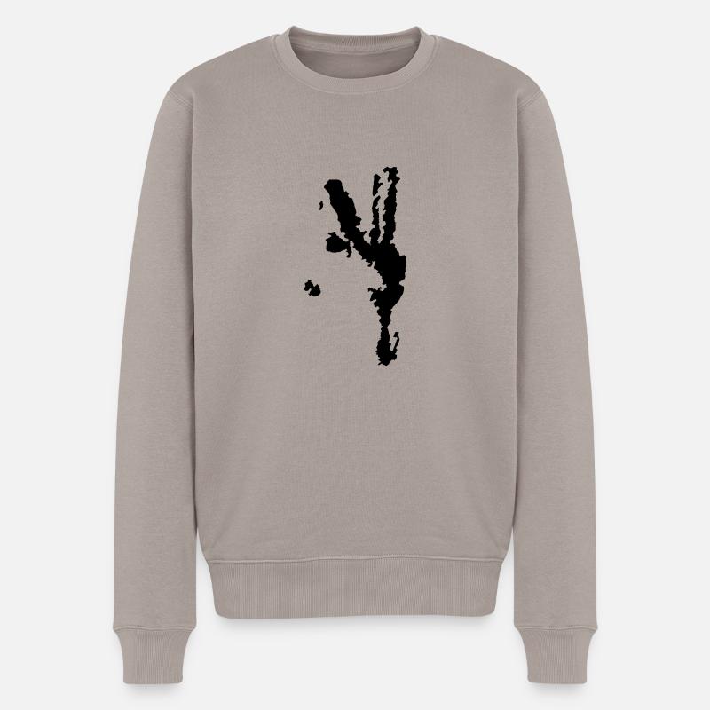 peace - Männer Premium Bio Pullover - Taupe