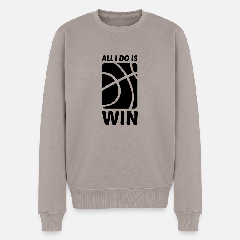 all_i_do_is_win_1_f1 - Männer Premium Bio Pullover - Taupe