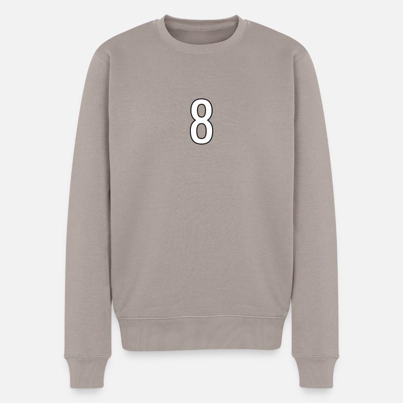 8 - Männer Premium Bio Pullover - Taupe