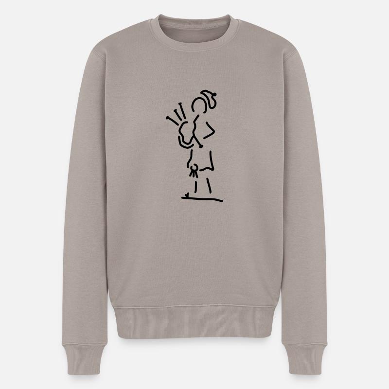 schotte aus schottland - Männer Premium Bio Pullover - Taupe