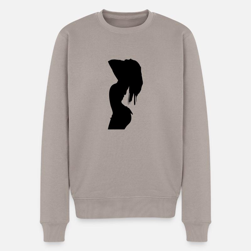 sexy Girl - Männer Premium Bio Pullover - Taupe
